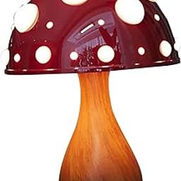 ARTISOUL® Table Lamp Mushroom Unique Design Small Gift Bedside Lamp for Vanity Bedroom Office Brown Base | Lamps, Lighting & Ceiling Fans | Lamps-image-63