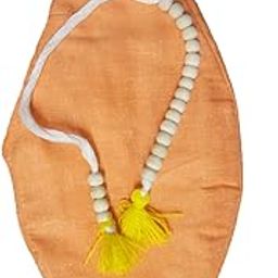 Hare Krishna Food for Soul Bhagwa Cotton Gomukhi Japa Mala- Saffron Bead Bag for Chanting - Jaap Mala Bag - Japa Mala Bag - Chanting Bag with Sakshi Mala (Combo Pack)-12