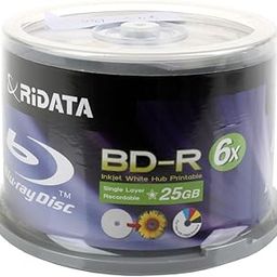 Ridata BD-R 6X 25GB Blu-Ray White Inkjet Printable 50pk Blank Disc Spindle (BDR-256-RDIWN-CB50)-image-9