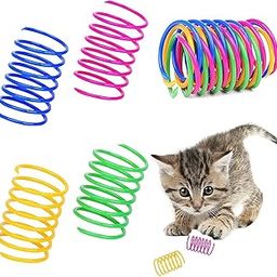 Cat Spring Toys - 4 pcs Plastic Kitten Toy Springs for Swatting, Chasing, and Playing cat Spring Toy cat Springs for Indoor catscat Springs for Indoor Cats-image-72