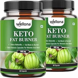 Wellona Keto Fat Burner 60 Capsules 800 Mg|Weight Loss Supplement With Garcinia Cambogia,Green Coffee Beans Green Tea Extract Metabolism Booster,Arm,Thighs,Belly Fat Burner (Pack Of 2)-4
