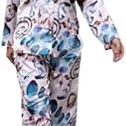 Women's Satin Beige Color plazoo Set with Ocean-Inspired Print-picture-48