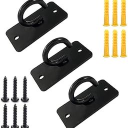 Ackron Wall Mount Workout Anchors, Resistance Band Wall Anchor for Suspension Training, Body Weight Straps, Stretching, Yoga Swings, Home Gym Exercise Station 3 Pieces-image-28