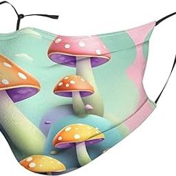 BROLEO Adult Masks Reusable Soft breathable Suitable for camping, running, traveling daily use Dreamy Little Mushroom Picture-image-68
