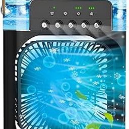 AARANA Cooler for Room Cooling Mini AC Portable Mini Fan Artic Cooler with 7 Colors LED Light, 1/2/3 H Timer, 3 Wind Speeds and 3 Spray Modes for Office,Home,Dorm,Travel-picture-25