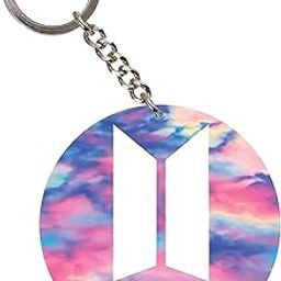 Photolab BTS Army Logo round Shape Key-Chain 3-45