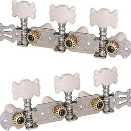 3R3L Classical Guitar String Tuning Pegs Keys Machine Heads Tuners with White Button-image-55
