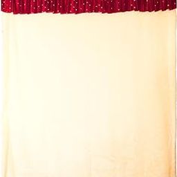 PRIYAKANT SAFAWALA Ganpati Decoration Plain Fur Plate Background Ideas At Home, Festival, Wedding, And Special Ganesh Chaturthi Decoration [Size, Width 7 Feet And Hight 5.5 Feet, Off White And Maroon]-image-25