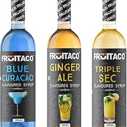 Fruitaco Blue Curaco, Ginger Ale, Triple Sec Syrup: Perfect Mixer for Enhancing Mocktails & Cocktails, Drinks, and Mojitos at Parties, All Your Mixing Needs | Non-Alcoholic (Pack of 3)-picture-8