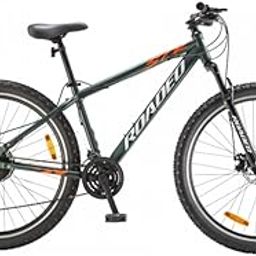 Hercules ROADEO Gear Cycle in 29" Wheel Size with 21 Speed Gears with Dual disc Brakes with Front Suspension Fork for Tall Height People in Black Colour-image-20
