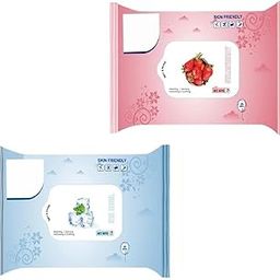 Facejewel Breathing Cleansing Moisturising & Soothing Strawberry, Ice Cool Wet Wipes With (50 Wipes)-image-75