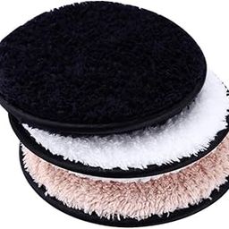 GFF 3Pcs Makeup Remover Sponge Soft Makeup Powder Puff Reusable & Washable Beauty Cosmetic Clean Powder Puff for Women, White+ Coffee+ Black-14