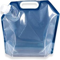 Syga 5 Liters Portable Collapsible Water Storage Tank Water Container Water Carrier Lifting Bag Camping Hiking Tool, Blue Transparent-28