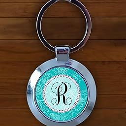 Alphabet R Round Kecyhain | Customization also available-42
