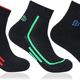 Men's Black Ankle Length Sports 3 Pair Socks(BRO7004ANK-PO3_Black)-image-22
