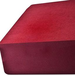 Fairy Down Waterproof Terry Cotton Fitted Mattress Protector for Single Size Bed (Maroon, 72" x 42")-image-60
