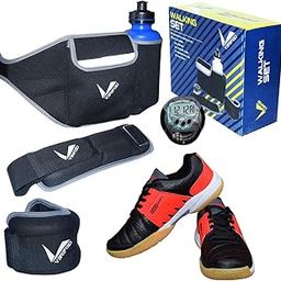 Gowin Badminton Shoe Power Black/Red Size-4 with Verified Walking Set-image-56