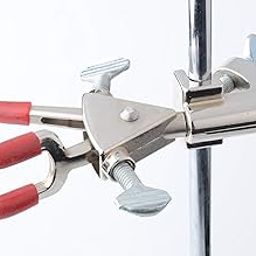 Laboy Nickel-Plated Zinc Alloy Lab 3-Prong Clamp Universal Dual Adjustable Viny Coated Jaws with Built-in Clamp Holder Fixed Angle Jaw Opening from 0-46mm-image-46