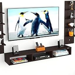 Anikaa Ancort Engineered Wood Wall Mount TV Unit/TV Stand/Wall Set Top Box Stand/TV Cabinet/TV Entertainment Unit (Wenge)(Ideal for 42-52 Inch)(D.I.Y)-6
