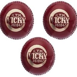 Vicky Leather Cricket Cork Ball Ideal for Intermediate & Recreational Level (Maroon, Pack of 3)-image-7