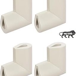 KIDS STATION™ Baby Proofing Corner Protector for Kids Safety, Made in India Rubber Edge for Sharp Furniture Edges and Corners, A Baby Safety Product (Corner Guards, 4 pcs, U-Shape, Off-White)-2