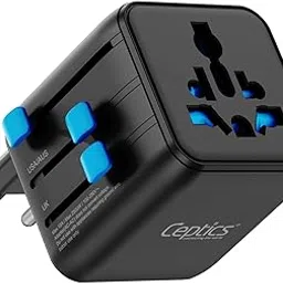 Ceptics 2 in 1 Universal Travel Adapter – International Plug Adapter for Phones, Tablets, Cameras – Compatible with UK, Europe, Australia, India & More-picture-25