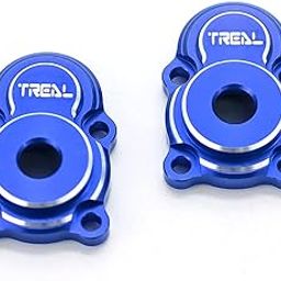 TREAL Alu #7075 Outer Portal Covers(2p) Outer Drive Housings for 1/24 FMS FCX24 Upgrades (Blue)-image-38
