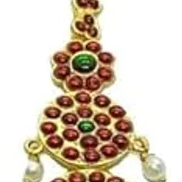 pmw Traditional Mang Tikka for Bharatanatyam Dance, Classical Indian Jewellery - 3 steps-picture-4