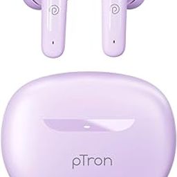 pTron Bassbuds Astra in-Ear TWS Earbuds with Stereo Sound, 34Hrs Playtime, Stereo Calls, Bluetooth V5.3 Headphones with Quick Pairing, Touch Control, Voice Assistant, Type C Charging & IPX4 (Lilac)-image-61