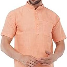Khadi Cotton Solid Casual Slim Fit Half Sleeves Short Kurta for Men – Comfortable, Stylish, and Breathable for Everyday Use and Special Occasions-image-40