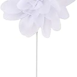 White Dahlia Flower Lapel Pin For Men-47