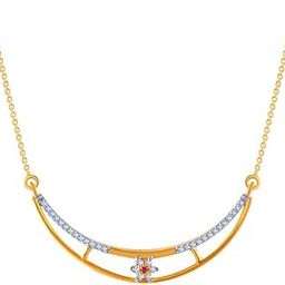 14k (585) Yellow Gold and American Diamond Pendant for Women-image-72