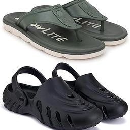 Combo Pack of 2 Slipper/Flip Flops/Slides/Clogs/Sandals for Men (V-Sultan Vs Clog 100)-image-65