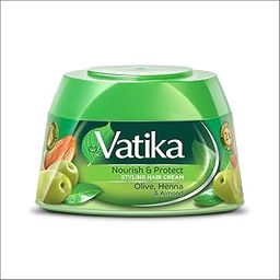 Vatika Nourish & Protect Styling Hair Cream With Almond, Olive, Henna - 140 Ml-image-5