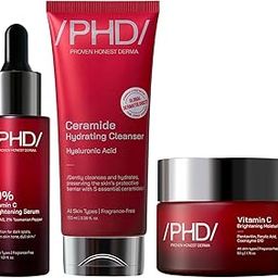 /PHD/ Brightening & Hydrating Skincare Combo | Ceramide Face Wash 100ml + 10% Vitamin C Serum 30g + Vitamin C Moisturizer 50g | Glow, Even Tone, Barrier Repair | For All Skin Types-image-52