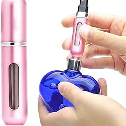 AISIBO 6ml Portable Mini Refillable Empty Perfume Spray Bottle Atomizer Pump Case for Travel and Outgoing (Pink)-8