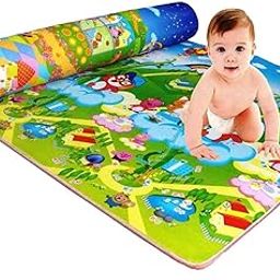 Glive's Baby Waterproof Sheets Plastic & Cotton Foam Cushioned Sleeping & Changing Mat (90 * 120 cm)-28