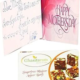 Ghasitaram Gifts - Cards- Personalised Message in Calligraphy Card and Natural Sugarfree Mix |Diwali,Holi,Rakhi,Valentine,Christmas,Birthday,Anniversary,Gift for Her,Him,Mothers Day,Fathers Day|-image-32