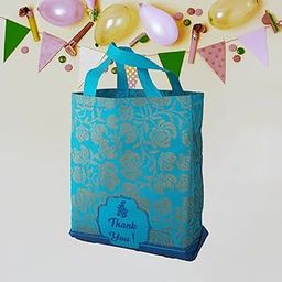 Reusable Polypropylene Return Gift Bag for Birthday, Wedding (Thamboolam) - Medium Size (10x12x3.5 Inch) - Parrot Green, Pack of 25-image-65