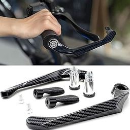 Auto Spare hub ASH Universal CNC Handle bar Brake Clutch Lever Guard for Motorcycles & Bikes Durable and Stylish Black Carbon Design with Mounting Kit-29