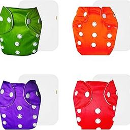 Dumbledo Lite Cloth Diaper with Cotton Insert (Pack of 4) | Snug Fit | Leakproof | Travel Friendly | Ideal for Toddlers | 3 Months – 2 Years | Unisex Baby-image-74