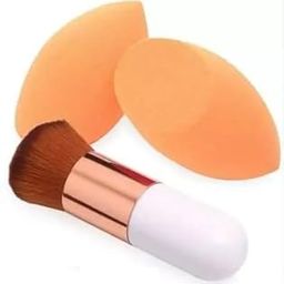 Leticia White Foundation Brush+2 Beauty Blender (3 Items in the set)-53