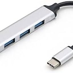 Foxne point Type-C Hub 4-Port USB Hub, Type-C to USB 3.0/2.0, High Speed Data Transfer Splitter, Silver-17