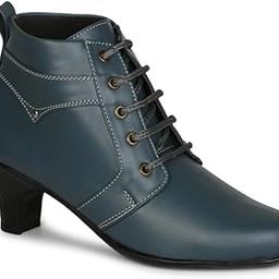 Womens Kitten Heel Derby Lace-up Boots GNNP127-P-19