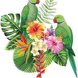 Kaushiki Collection Vastu Green Parrot Self Adhesive Paper Wall Sticker Poster - (Multicolour)-image-42