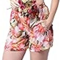 Orange Printed Beachwear Cover-Up Top with Shorts for Women Teen (Size XL)-picture-53