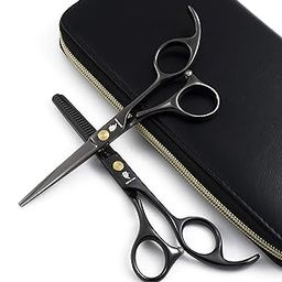 SMITH CHU Professional Hair Cutting Scissors Set - Razor Sharp Japanese 440C Stainless Steel-Hairdressing Thinning/Texturizing Shears for Barber/Hairdresser-image-53