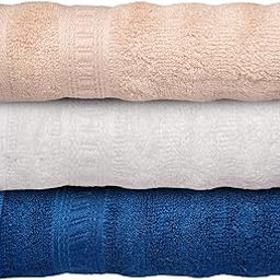 Caimla Luxury 100% Bamboo Face Towel - Ultra-Soft, Highly Absorbent & Eco-Friendly Towels - Perfect for Sensitive Skin, Makeup Removal | 12 X 12 Inches | 550 GSM (Pack of 3 Beige, White & Blue)-16
