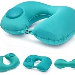 ATHA Automatic Push Button Inflatable Type Comfortable Travel Backpack Pillow | U-Shaped Air Pillow for Outdoor Travelling and Picnic Neck Rest Pillow (1 Psc_Multicolor)-image-109