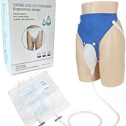RATURISH Urinal For Elderly Men, Urine Collect Bag for Men, Reusable Silicone Urine Collector Portable Wearable Male Urinary Drainage Bag System For Adults (ELDERLY MEN FREE SIZE)-image-46